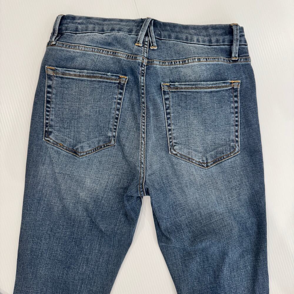 Good American Good Legs Jeans Womens 10/30 Blue High Rise Ankle Slit Skinny Crop - Picture 7 of 16